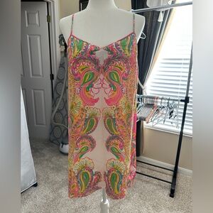 Lilly Pulitzer Pink and Green Swirl Dress